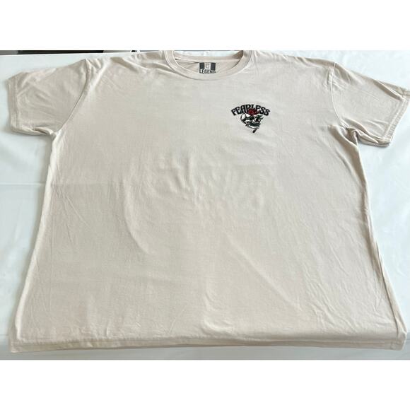 OG Legend tshirt Men’s XXL beige Crew Neck Short Sleeve fearless Graphic - Picture 3 of 7